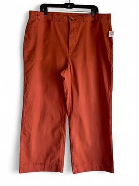 NWT Old Navy High Rise Wide Leg Cropped Cotton Pants Size 18